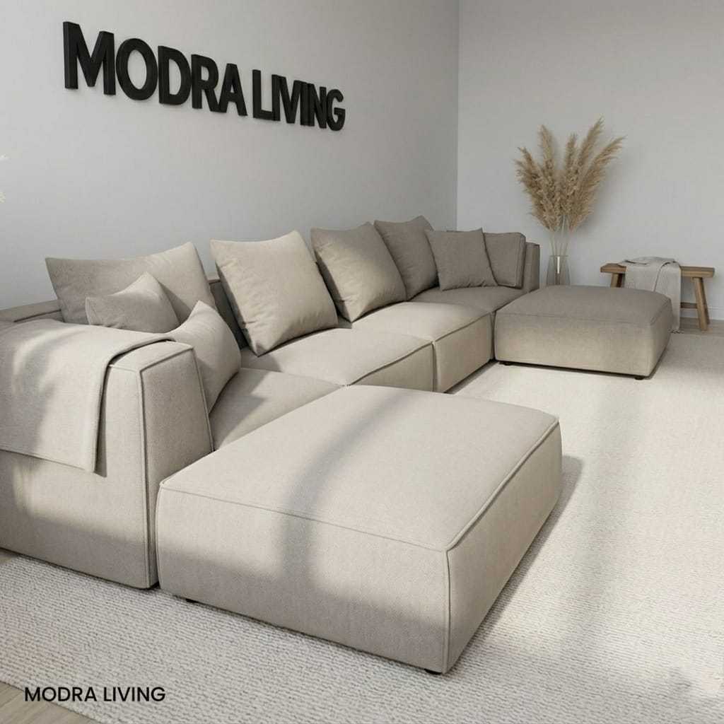 Forma XL U-Shape Sofa with Footstool – End Unit