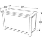 Boston Dark Ottoman - Dark laquered finish