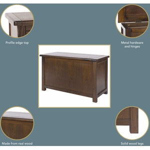 Boston Dark Ottoman - Dark laquered finish