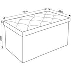 Seville Crushed Velvet Storage Trunk - Silver