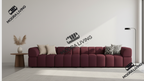 XL Sofa Deep Burgundy