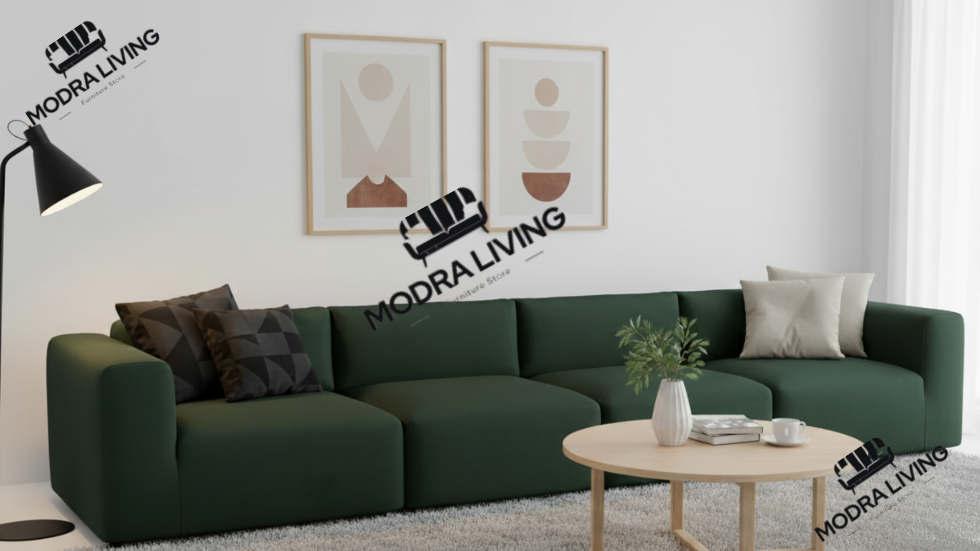 XL Sofa Forest Green