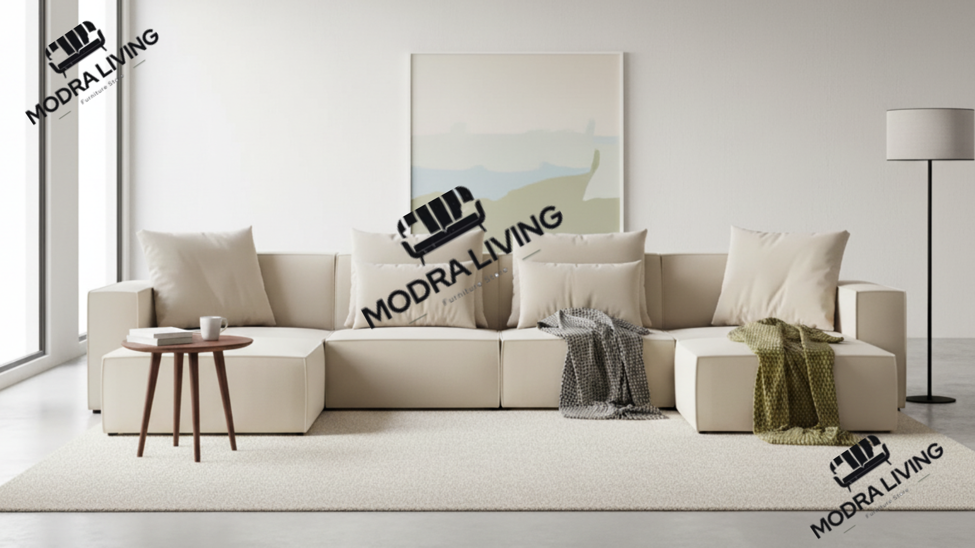 Forma XL U-Shape Sofa with Footstool – End Module