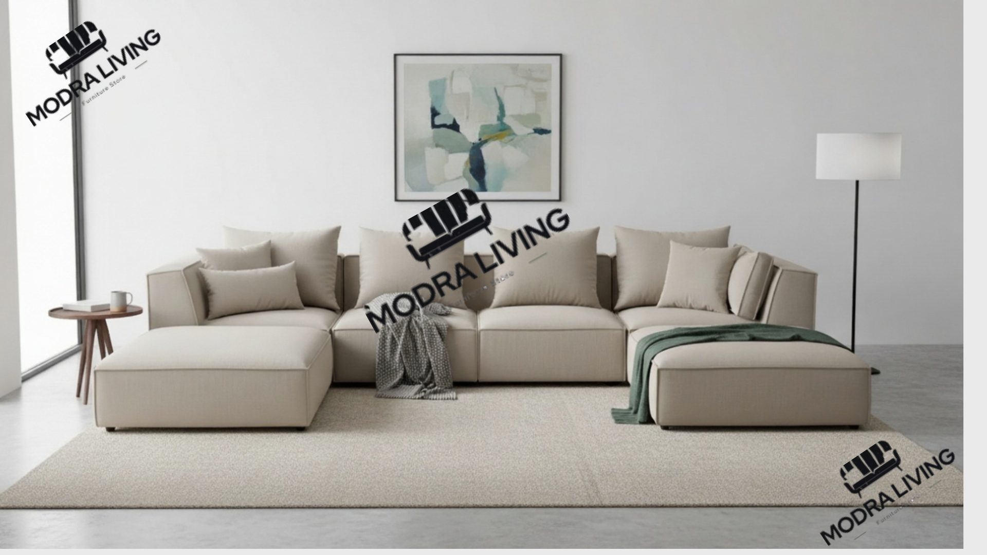 Forma XL U-Shape Sofa with Footstool – End Unit