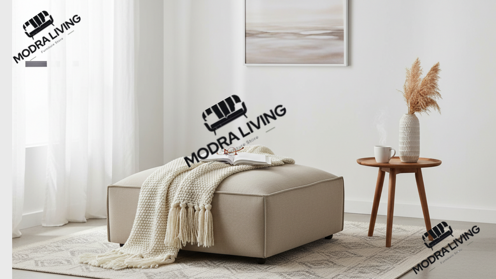 Small Footstool  Soft Truffle