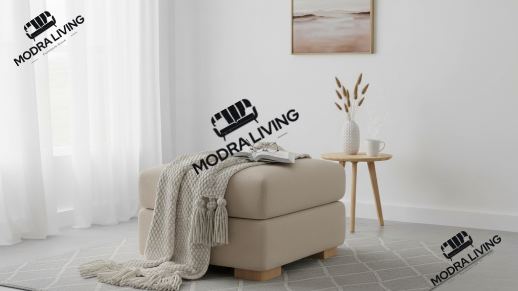 Footstool Natural Cream