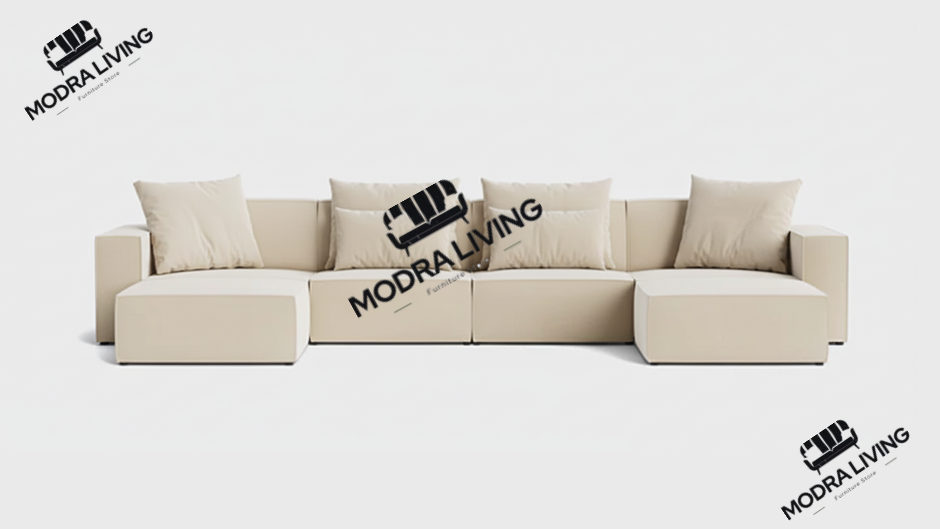 Forma XL U-Shape Sofa with Footstool – End Module