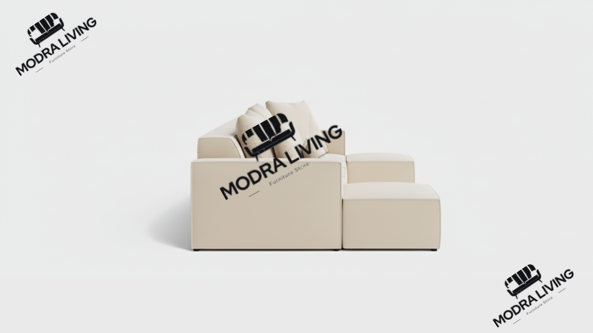 Forma XL U-Shape Sofa with Footstool – End Module