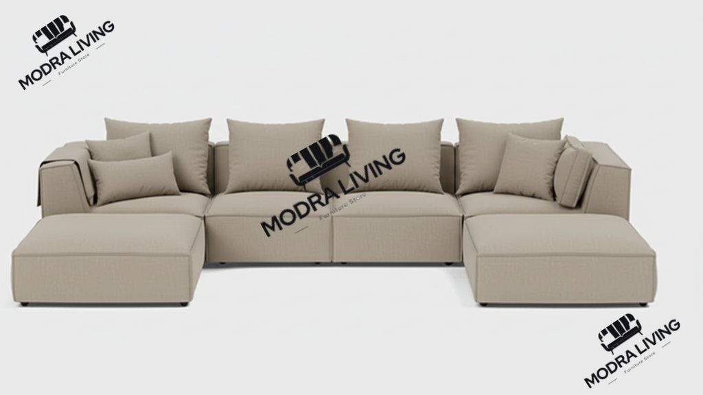 Forma XL U-Shape Sofa with Footstool – End Unit