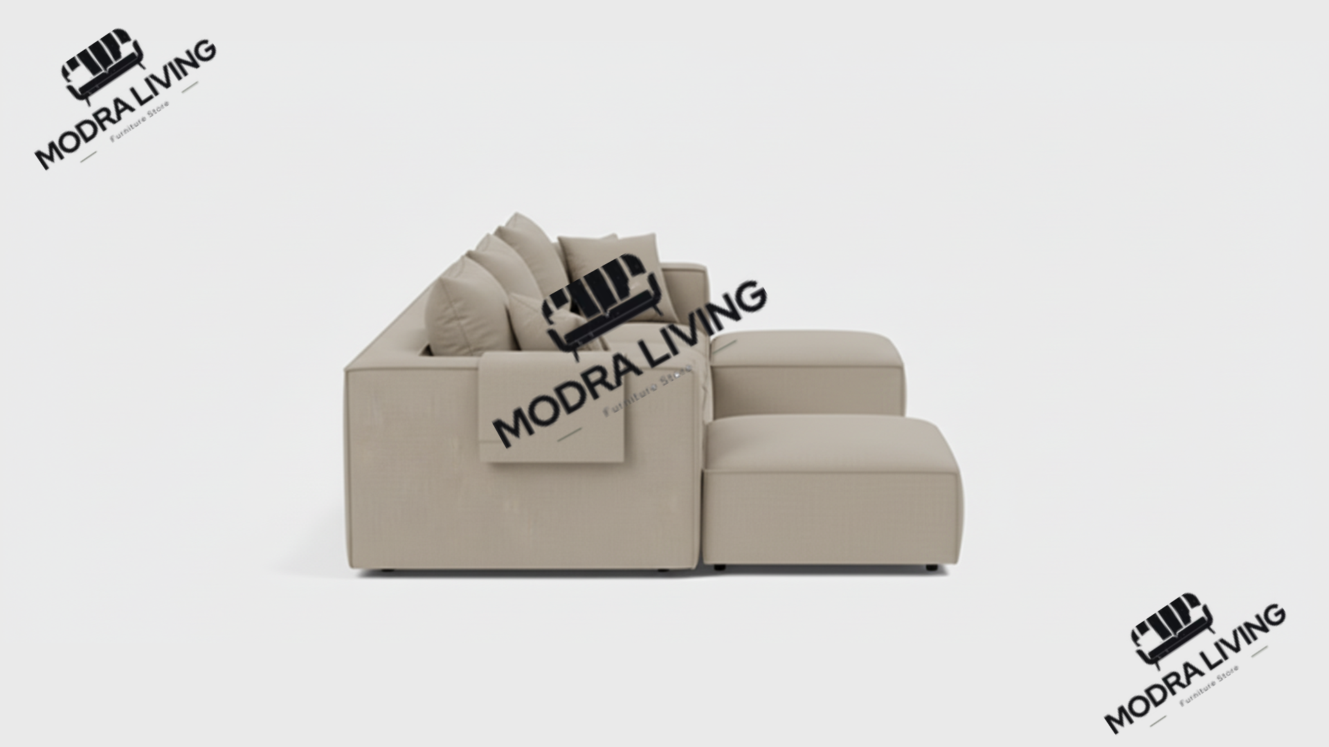 Forma XL U-Shape Sofa with Footstool – End Unit