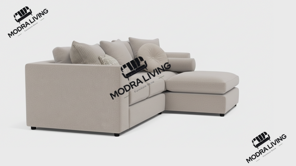 Forma Right Corner Sofa – Stone Finish