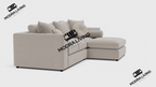 Forma Right Corner Sofa – Stone Finish