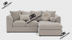 Forma Right Corner Sofa – Stone Finish