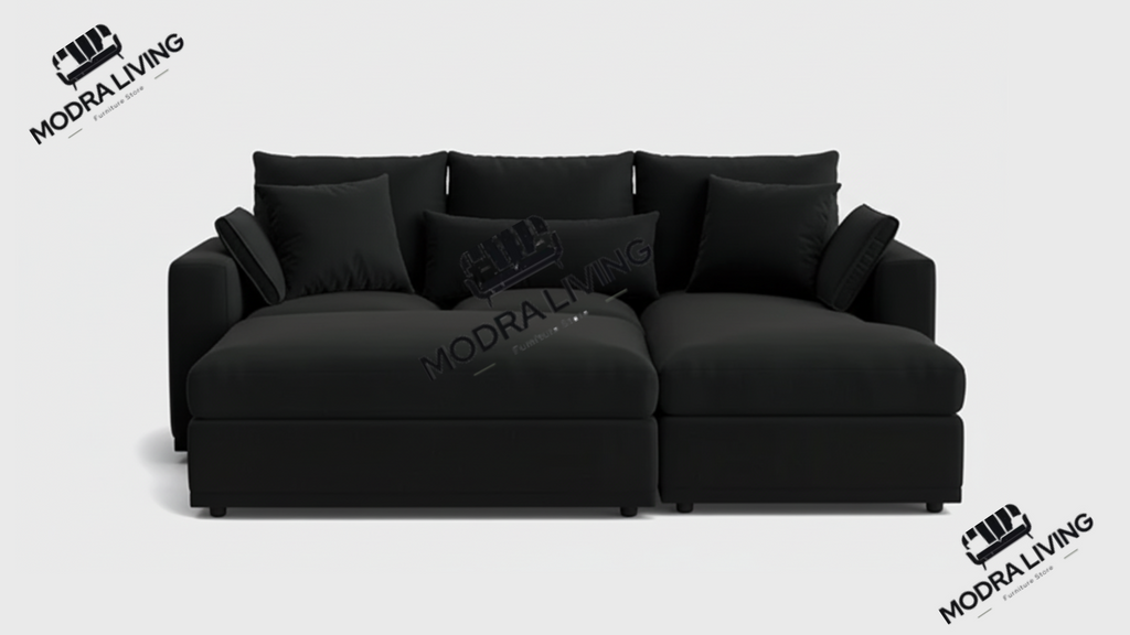 Forma Right Corner Sofa & Footstool Set