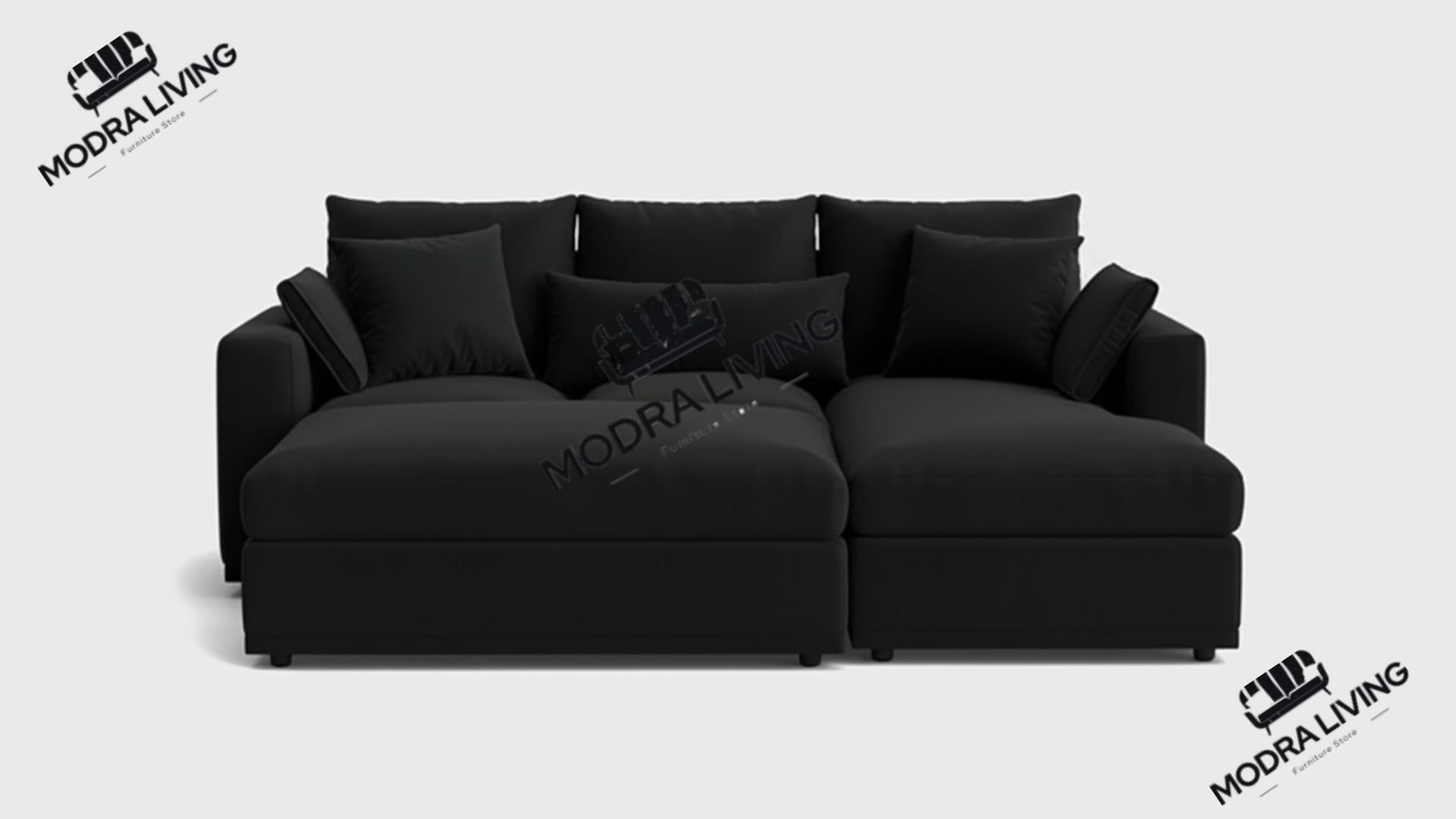 Forma Right Corner Sofa & Footstool Set
