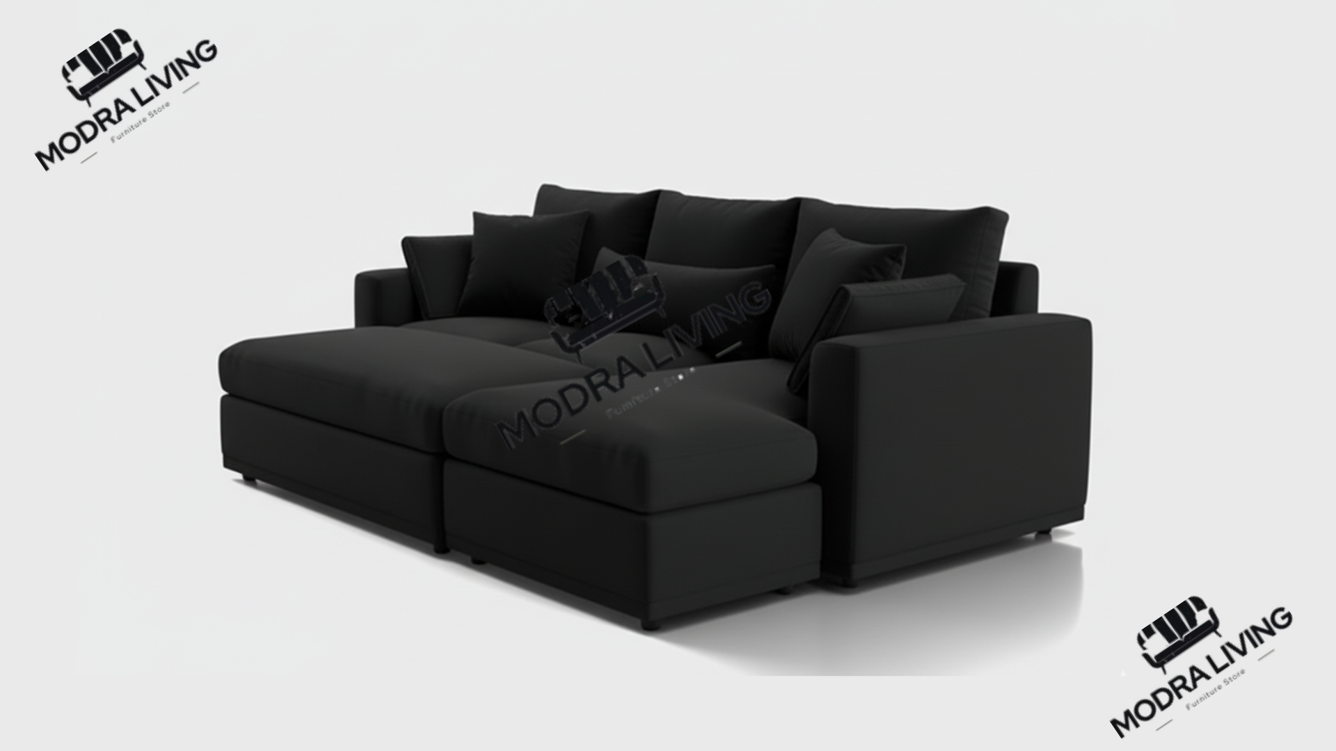 Forma Right Corner Sofa & Footstool Set