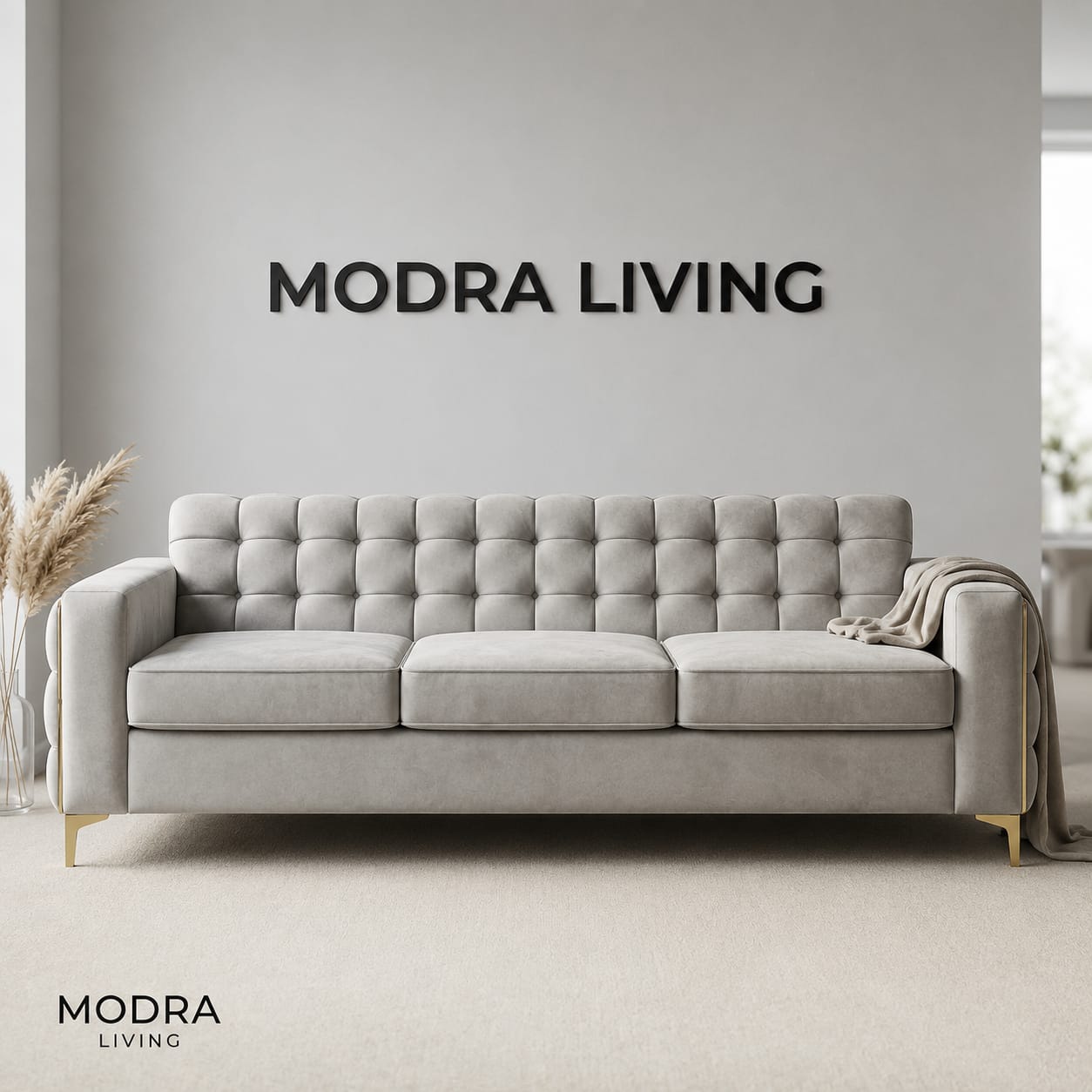 Windsor 3-Seater Premium Velvet Chesterfield Sofa
